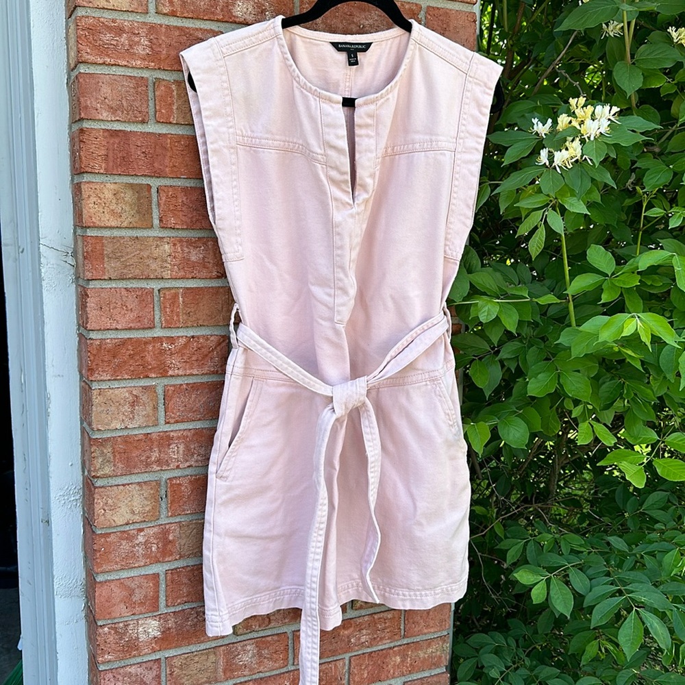 Pink cotton denim Banana Republic dress